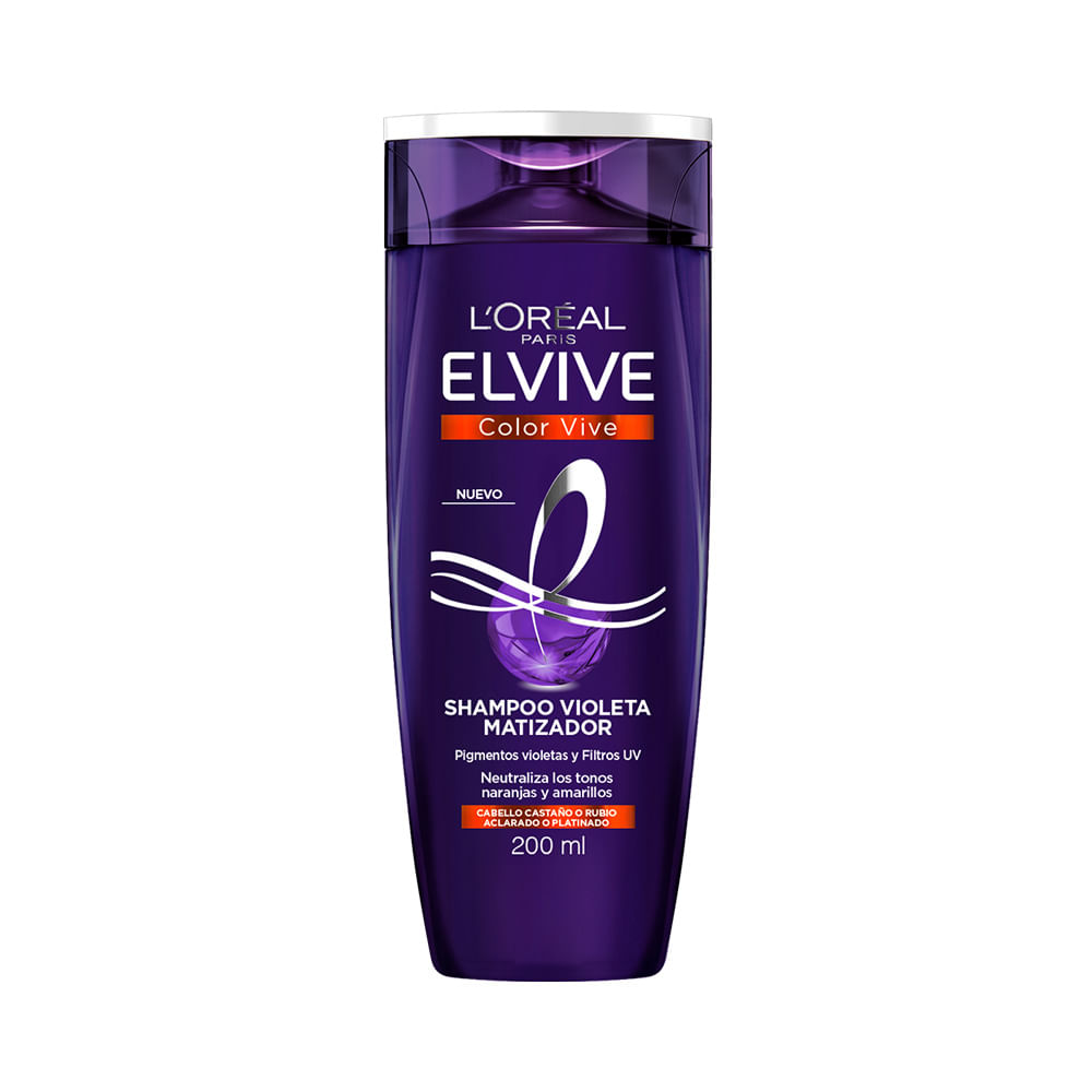 Shampoo Matizador Color Vive Violeta 200 Ml Elvive