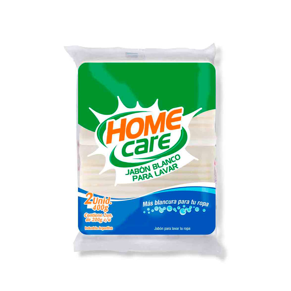 Jabón de Lavar Blanco 400 Grs x 2 Un Home Care