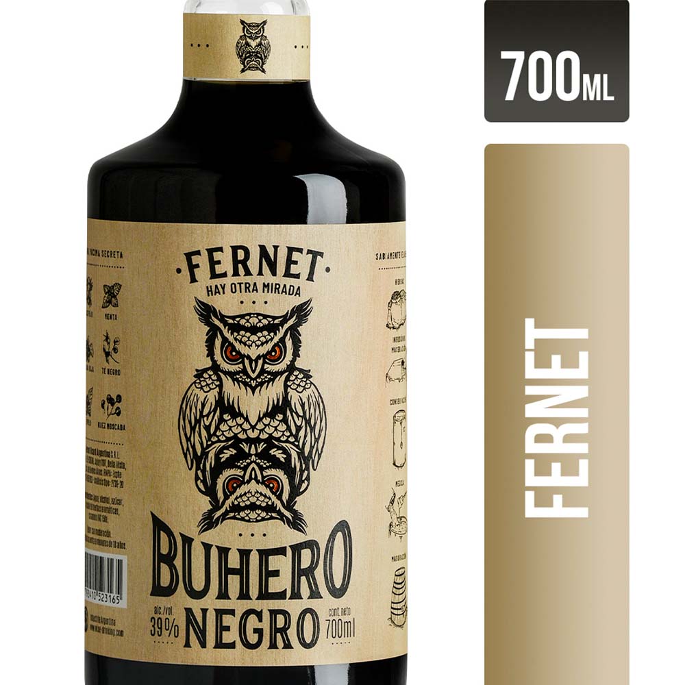 Fernet Negro 700 Ml Buhero