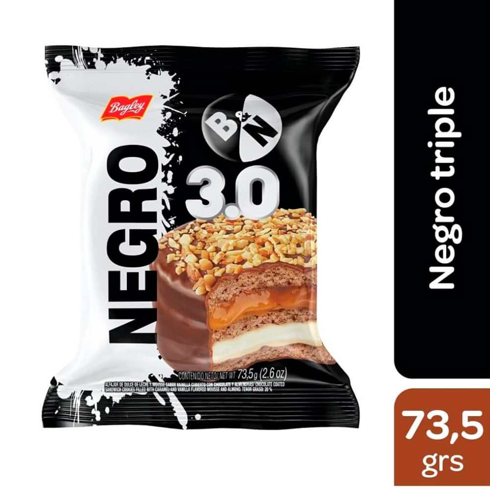 Alfajor Triple Negro 73.5 Grs Bagley