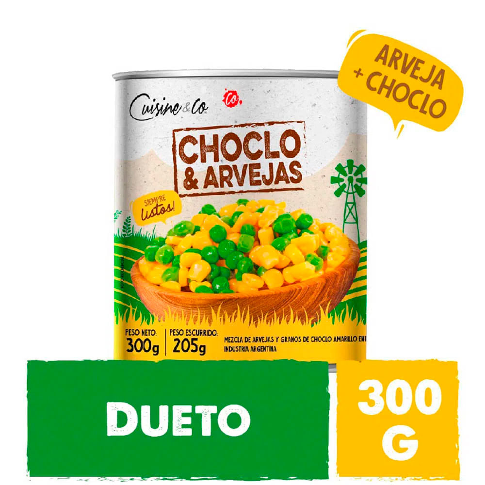 Jardinera Arvejas y Choclo 300 Grs Cuisine & Co