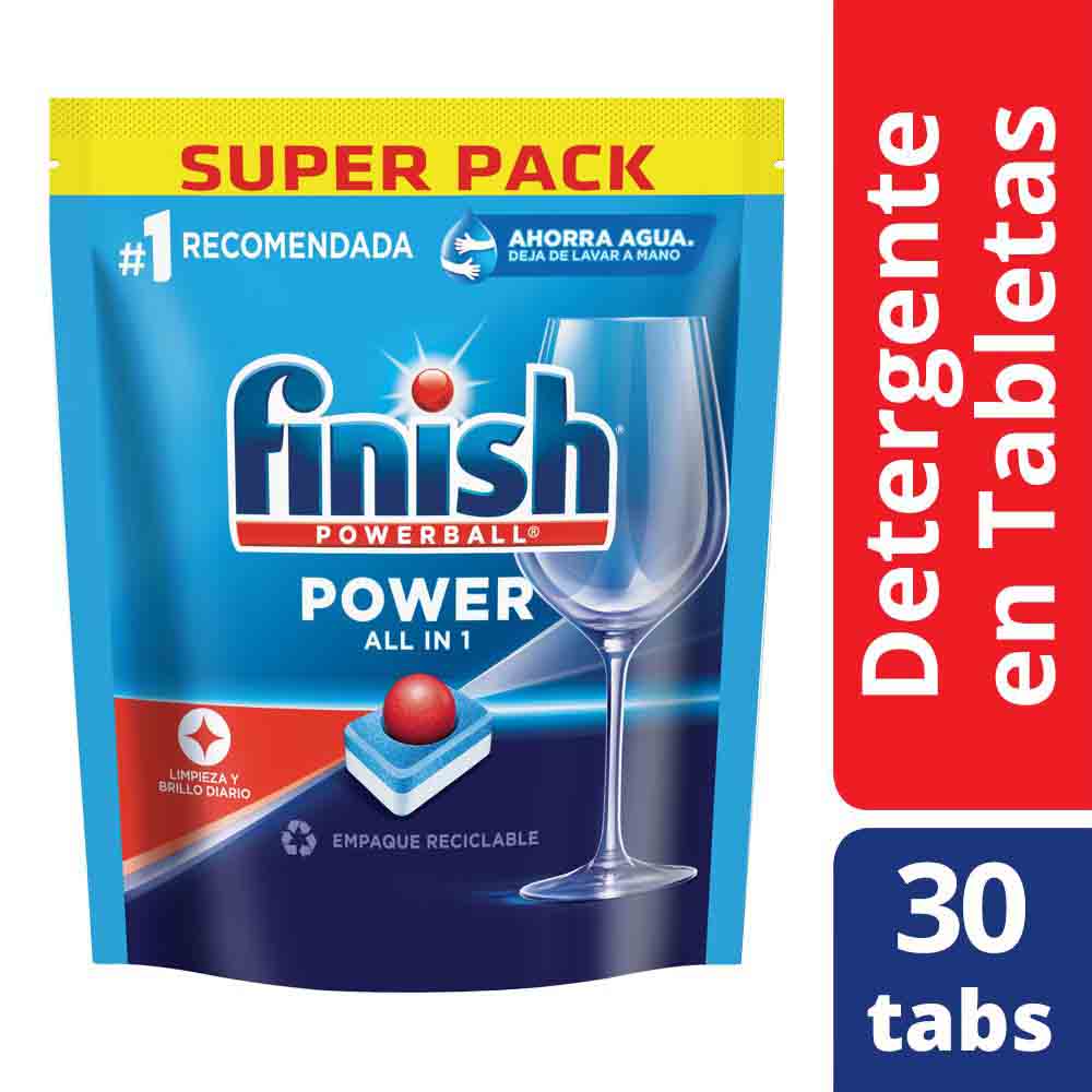 Detergente para Lavavajillas Tabletas 30 Un Finish
