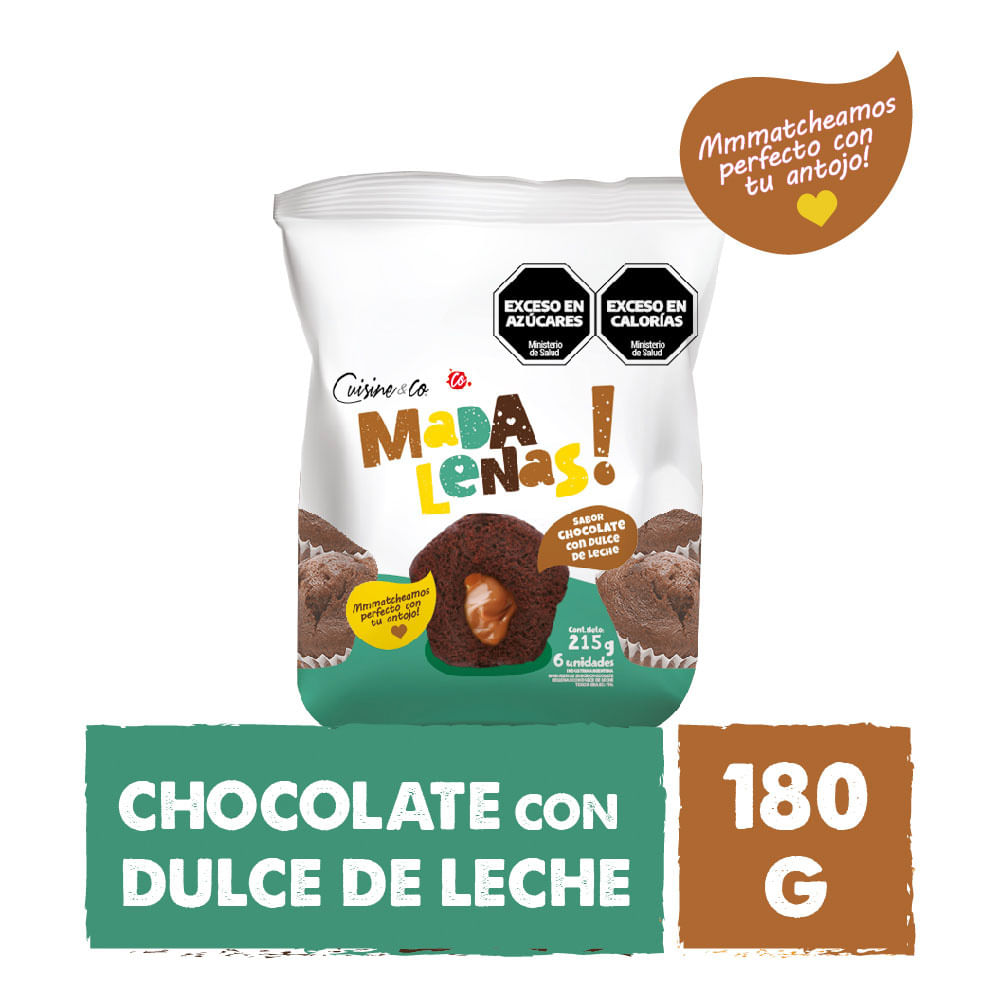 Madalenas Chocolate Con Dulce De Leche 180 Grs Cuisine & Co