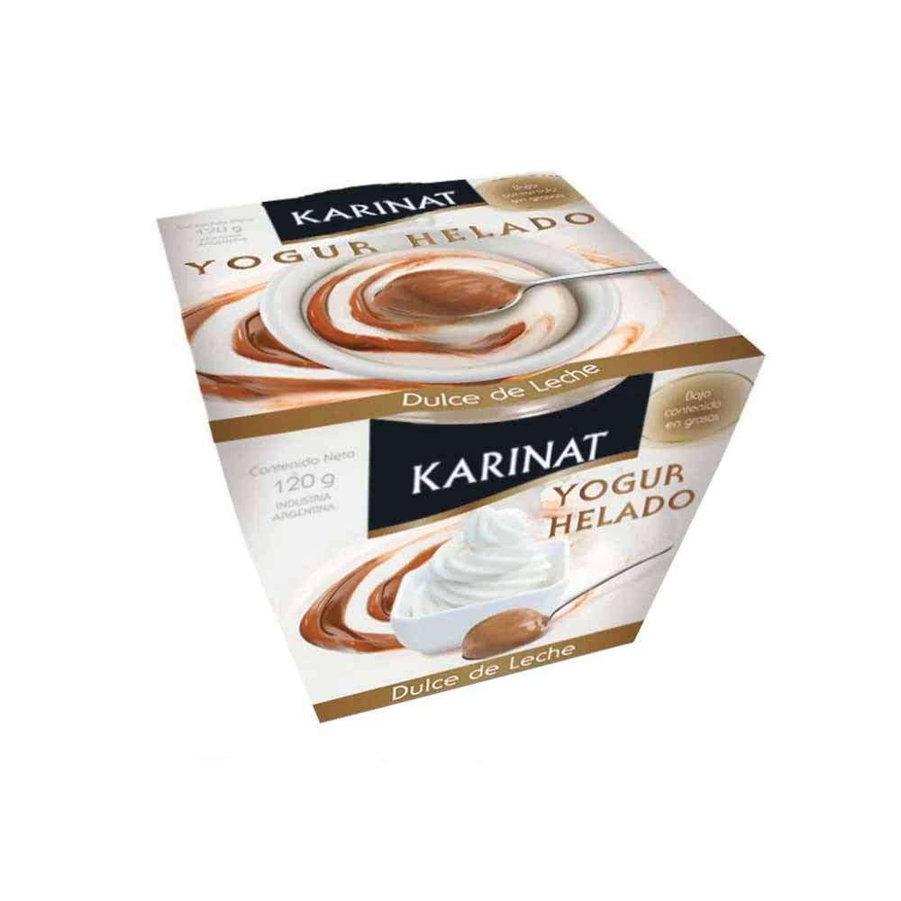 Yogur Helado Sabor Dulce de Leche 120 Grs Karinat