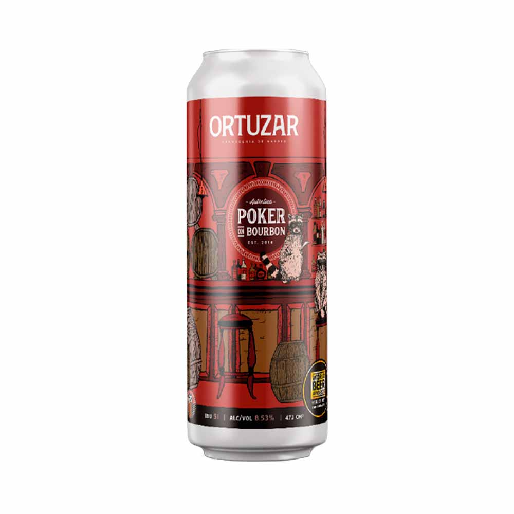 Cerveza Poker con Bourbon 473 Ml Ortuzar
