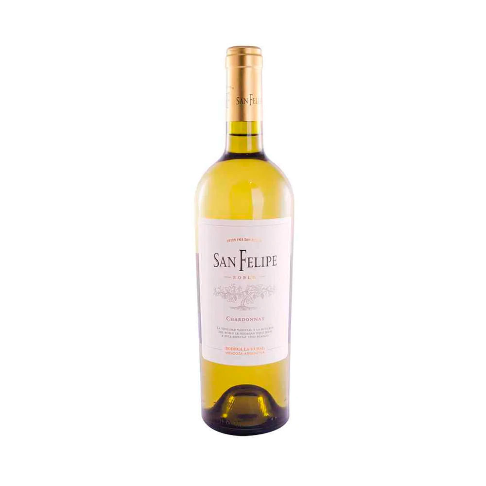 Vino Blanco Chardonnay Roble 750 Cc San Felipe