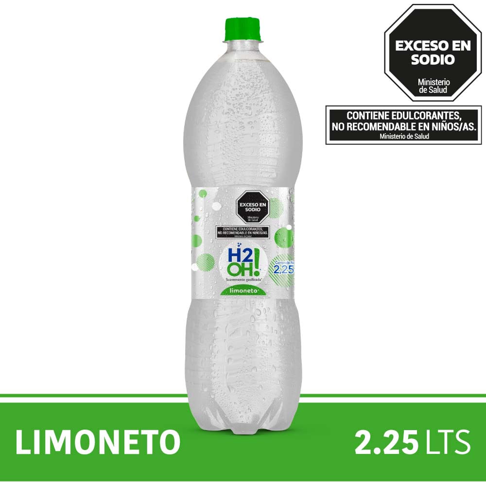 Agua Gasificada Sabor Limoneto 2.25 Lts H2oh