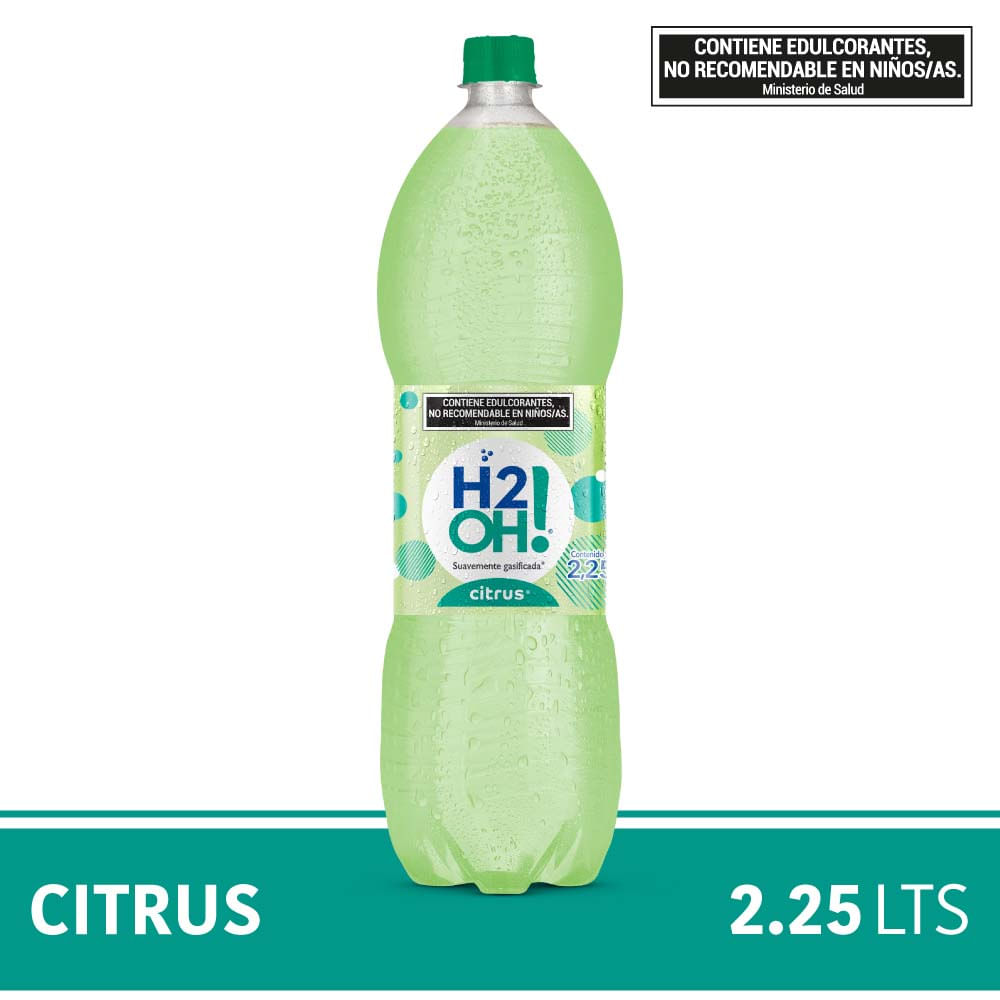 Agua Gasificada Sabor Citrus 2.25 Lts H2oh