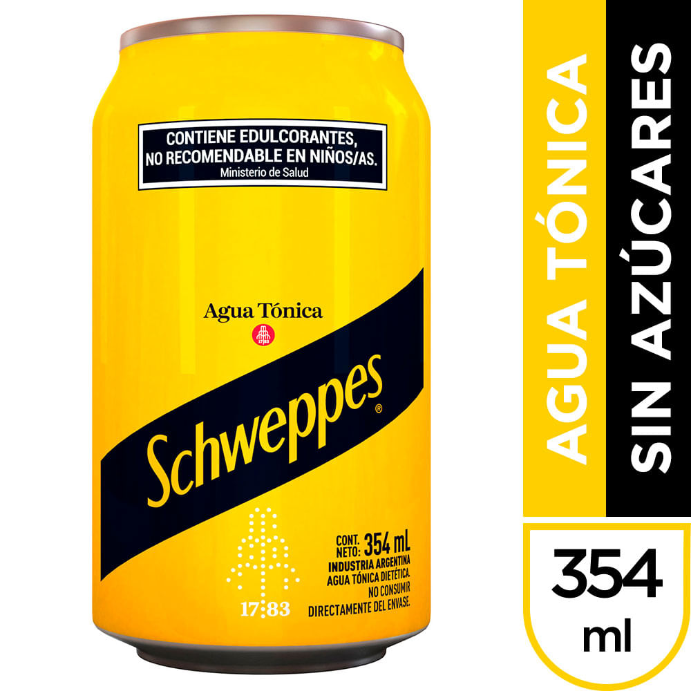 Gaseosa Tónica Sin Azúcar 354 Ml Schweppes