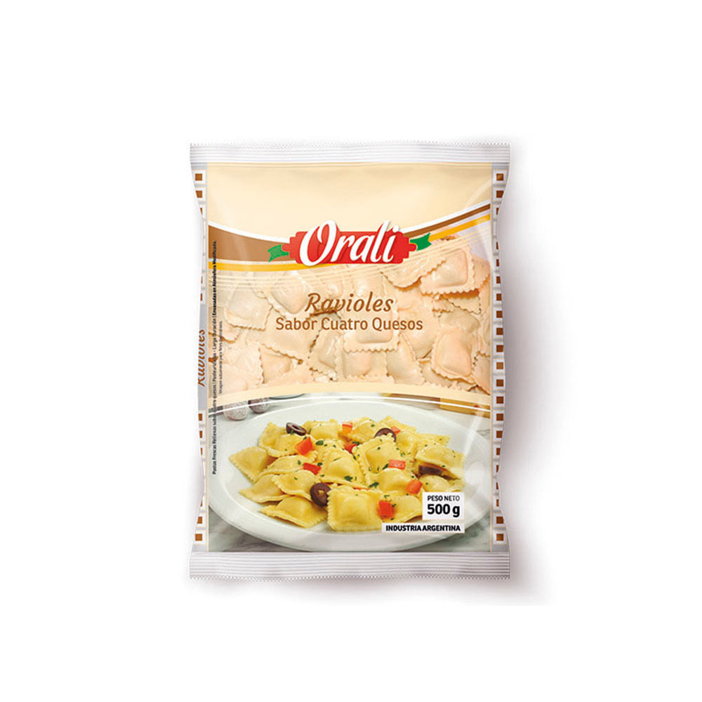 Ravioles de Sabor Cuatro Quesos 500 Grs Oralí