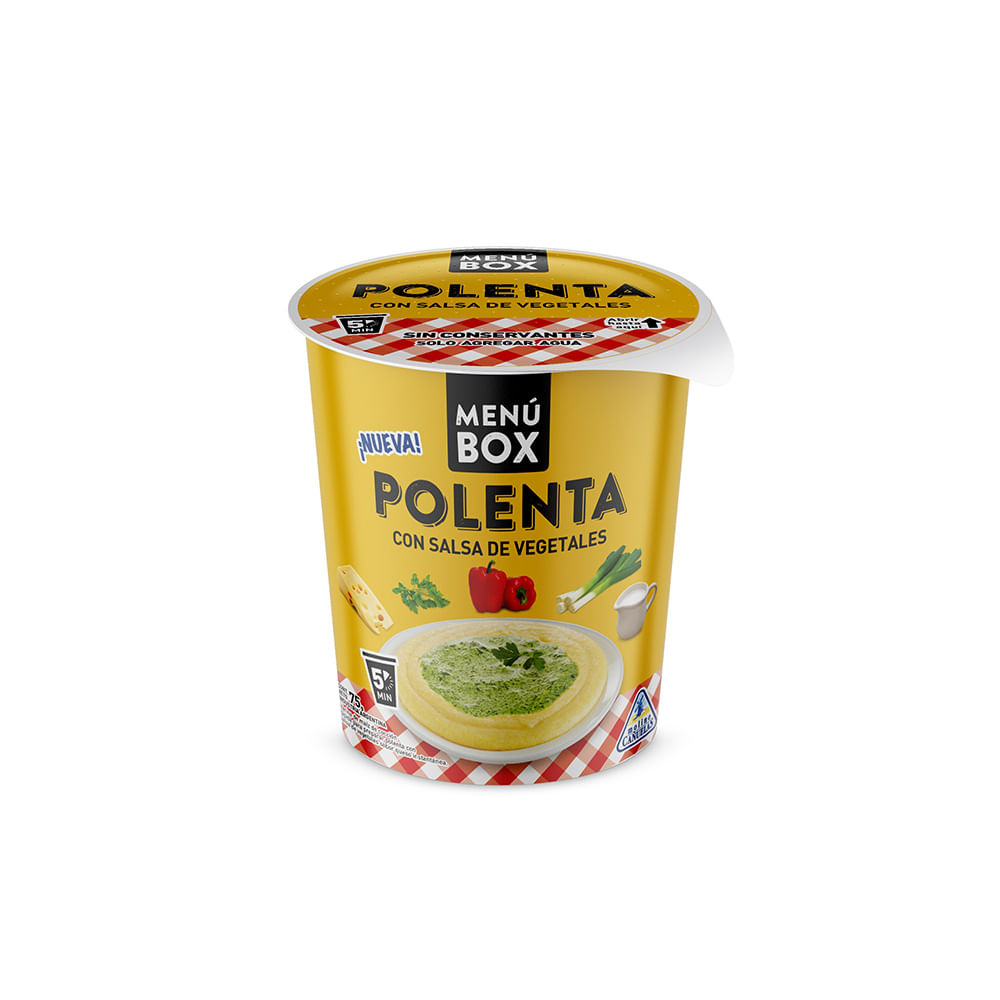 Polenta Box Con Salsa De Vegetales X 75g