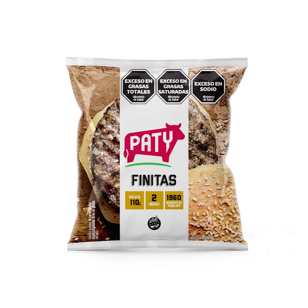 Hamburguesa de Carne Vacuna Común x 2 Un 110 Grs Paty
