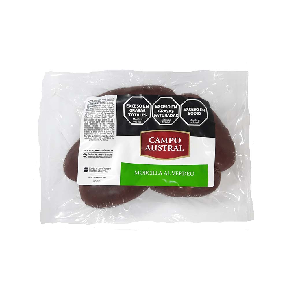 Morcilla Bombón al Verdeo x 6 Un Campo Austral