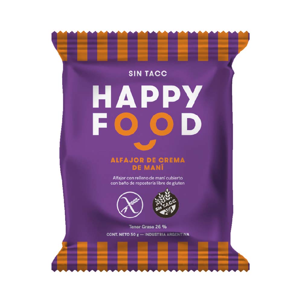 Alfajor De Crema De Maní 50 Gr Happy Food