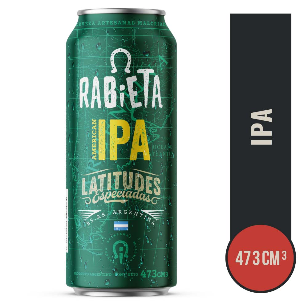 Cerveza American IPA 473 Cc Rabieta
