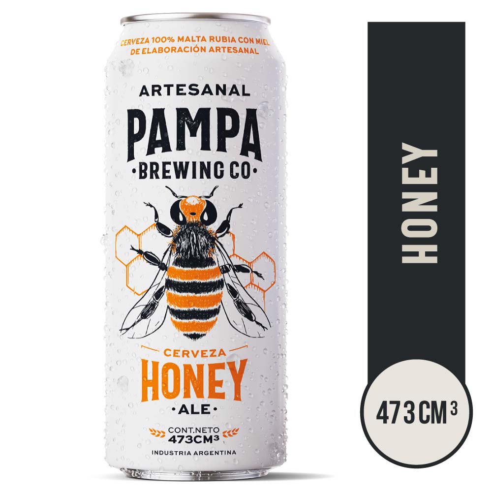 Cerveza Sabor Honey 473 Cc Pampa Brewing