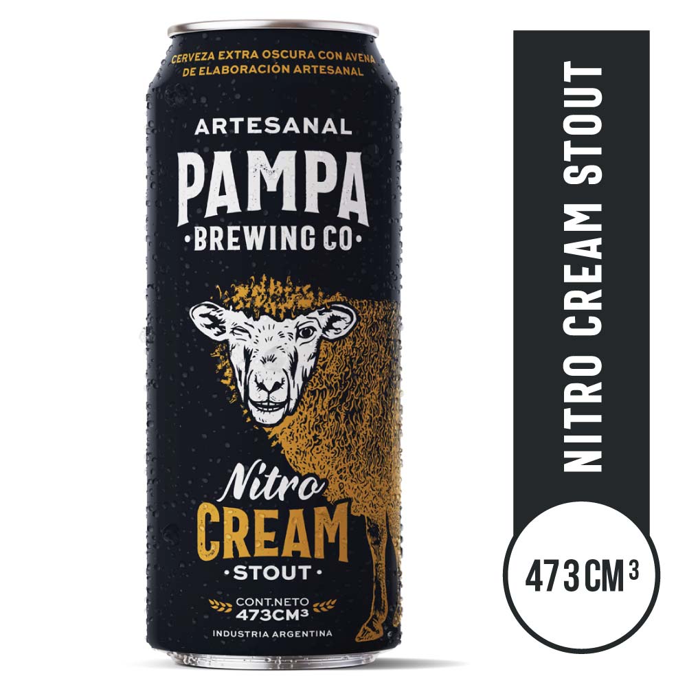 Cerveza Nitro Cream Stout 473 Cc Pampa Brewing