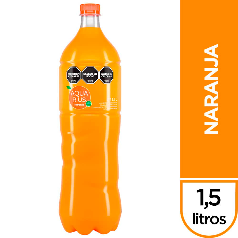 Agua Saborizada Sabor Naranja 1.5 Lts Aquarius