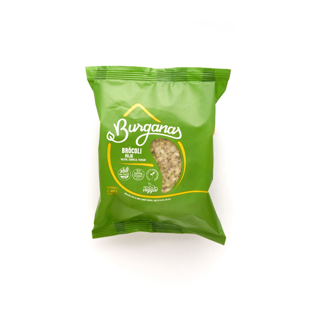 Medallones de Verduras de Brócoli y Mijo 460 Grs x 4 Un Burganas