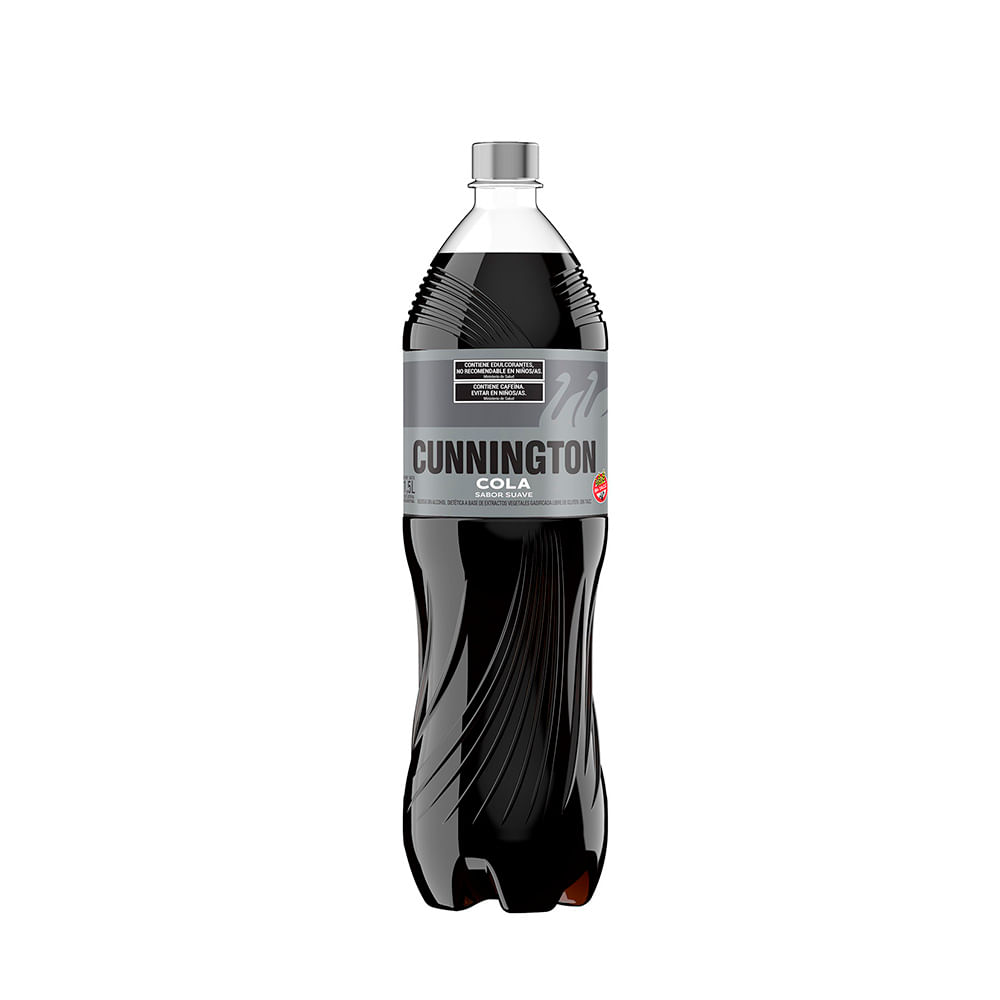 Gaseosa Cola Sin Azúcar Sabor Suave 1.5 Lts Cunnington