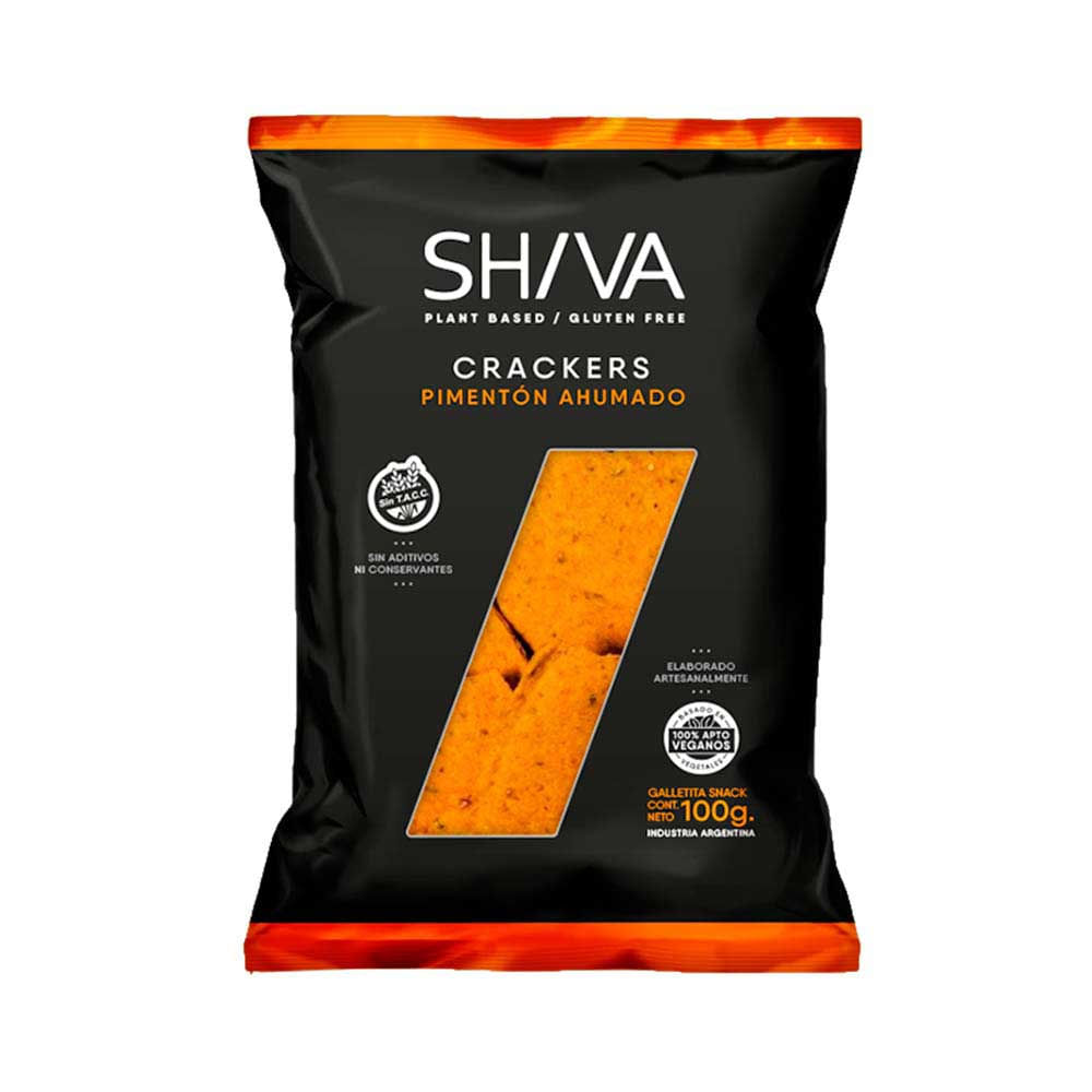 Galletitas Snacks Sabor Pimentón Ahumado 100 Grs Shiva