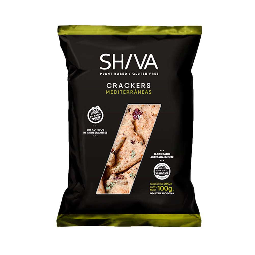 Galletitas Snacks Sabor Mediterráneas 100 Grs Shiva