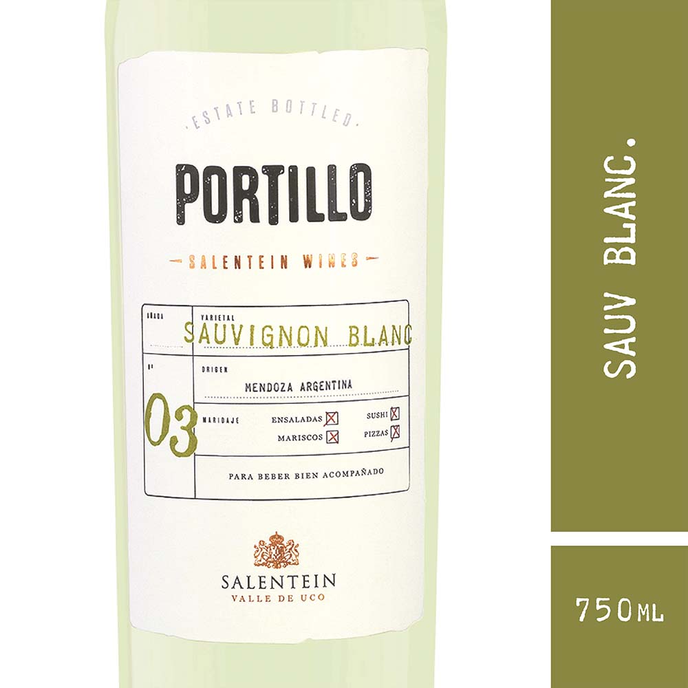 Vino Blanco Sauvignon Blanc 750 Ml Portillo