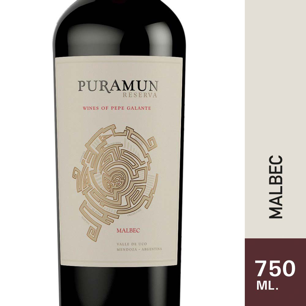 Vino Tinto Malbec 750 Ml Puramun