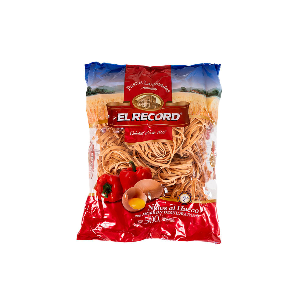 Fideos El Record Nido Al Huevo Mor X500g
