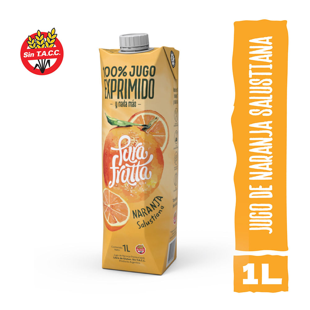 Jugo de Naranja Salustiana 1 Lts Pura Frutta