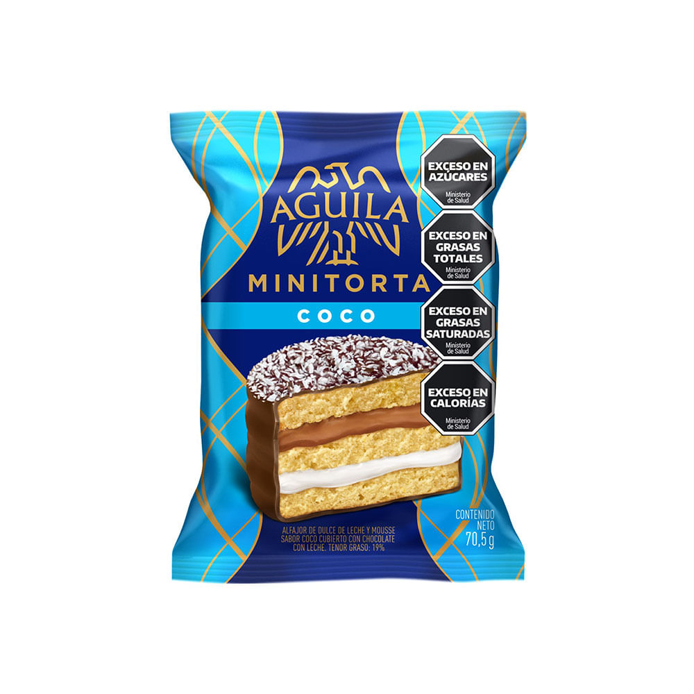 Alfajor Minitorta Sabor Coco 70.5 Grs x 1 Un Aguila