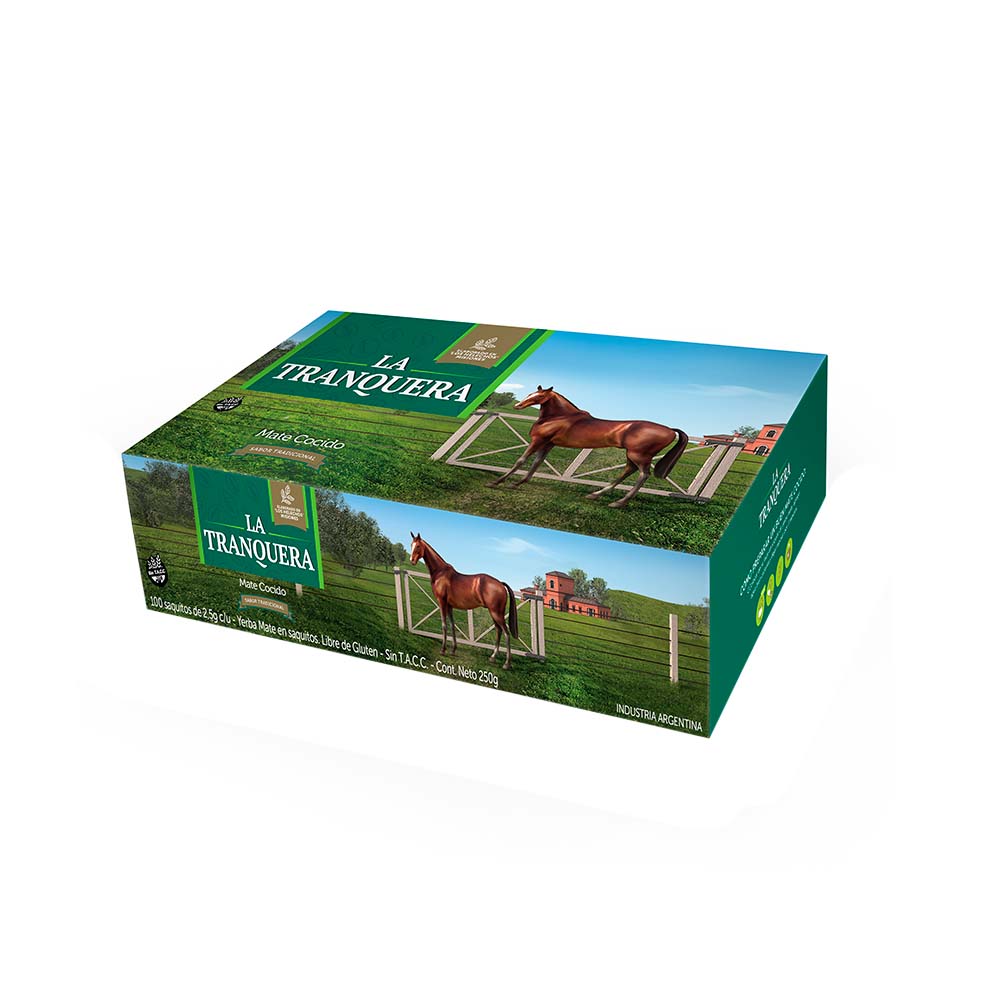 Mate Cocido Sabor Tradicional 250 Grs x 100 Un La Tranquera