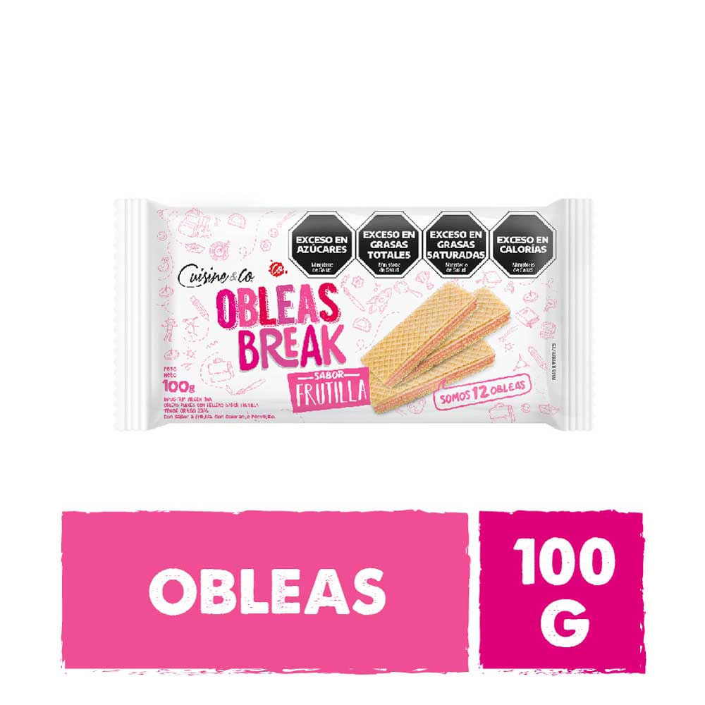 Obleas Sabor Frutilla 100 Grs Cuisine & Co