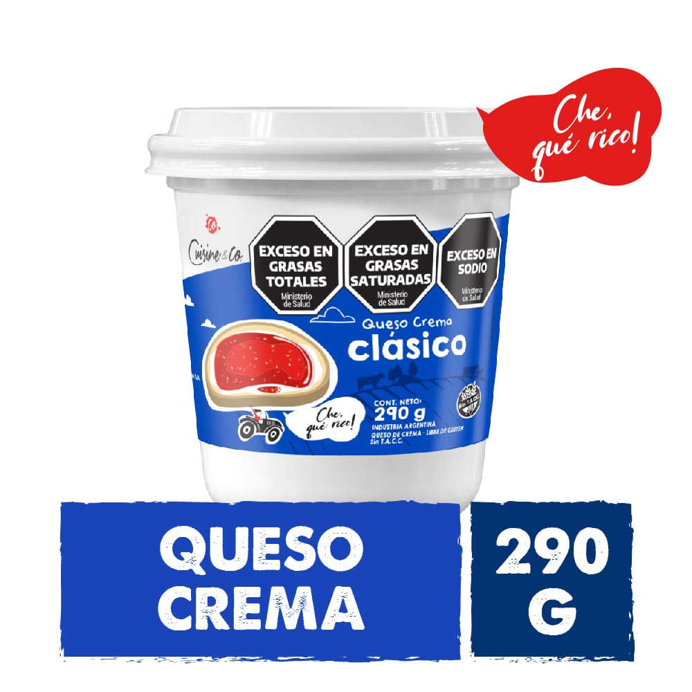 Queso Crema Clásico Individual 0.290 Kg Cuisine y Co