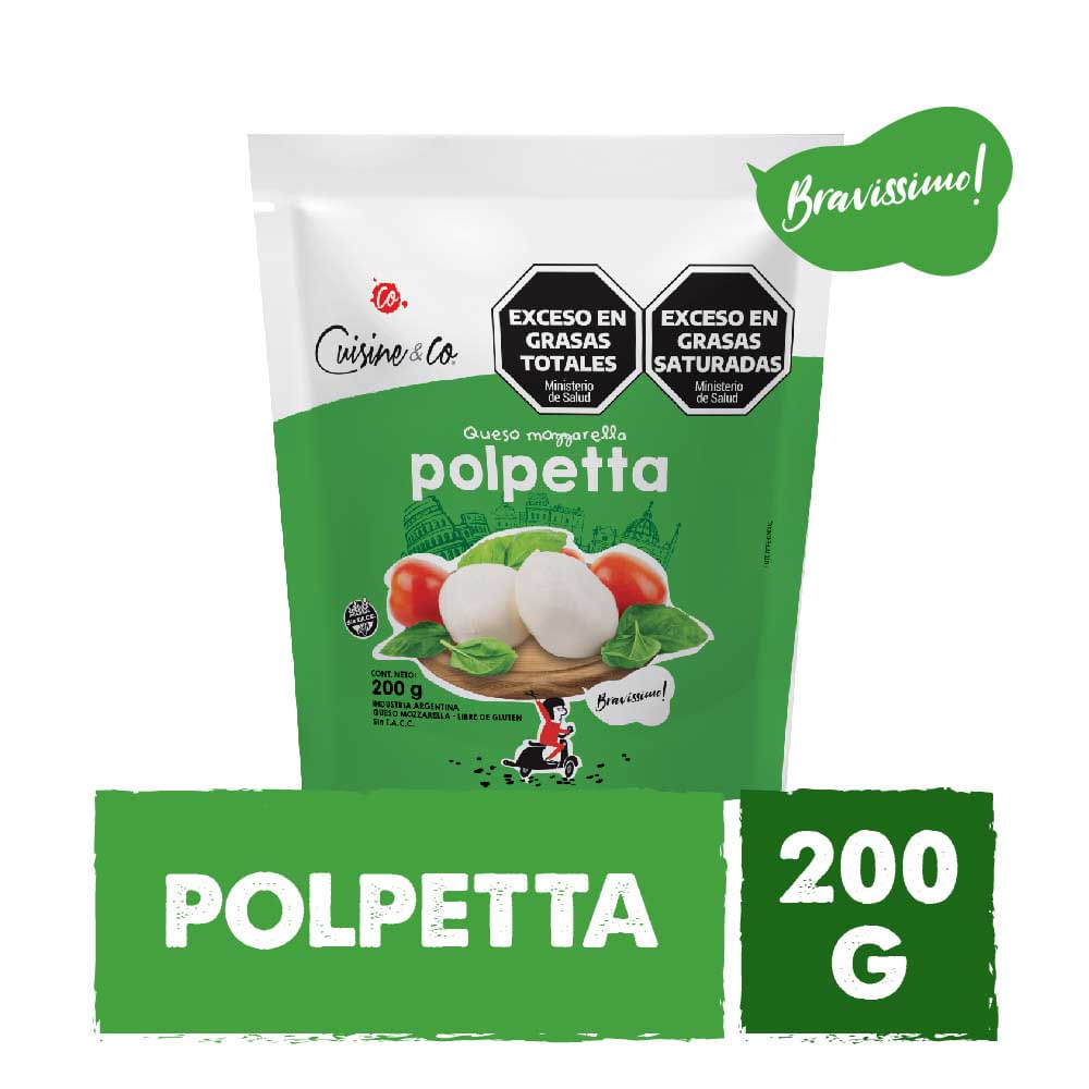 Queso Mozzarella Polpetas 200 Gr Cuisine & Co