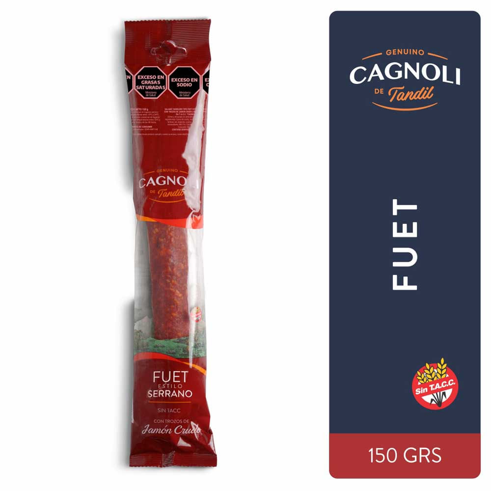 Salame Fuet Serrano de Cerdo 150 Grs Cagnoli
