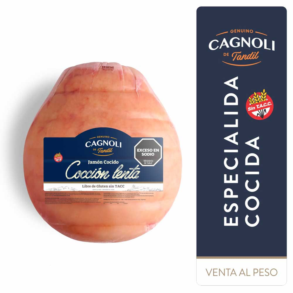 Jamón Cocido Cerdo Cocción Lenta 1 Kg Cagnoli