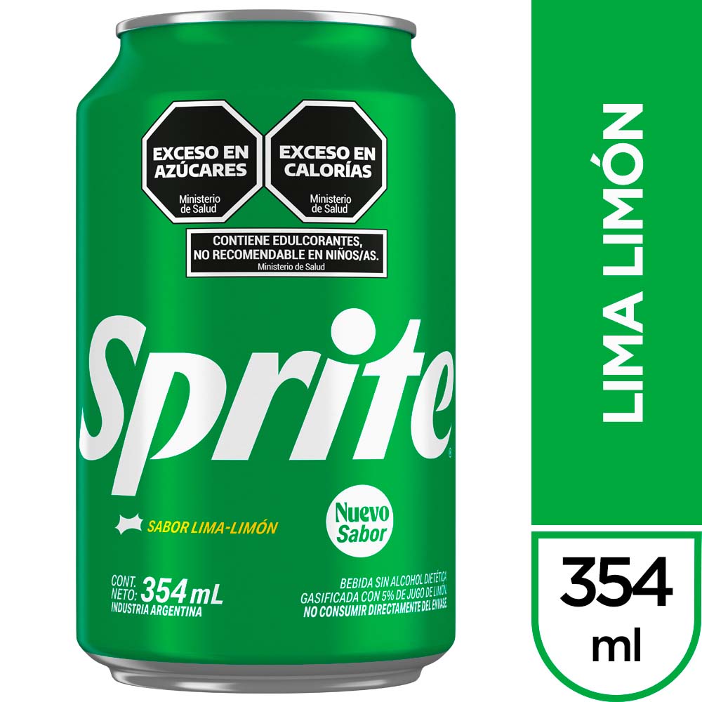 Gaseosa Sabor Lima y Limón 354 Ml Sprite