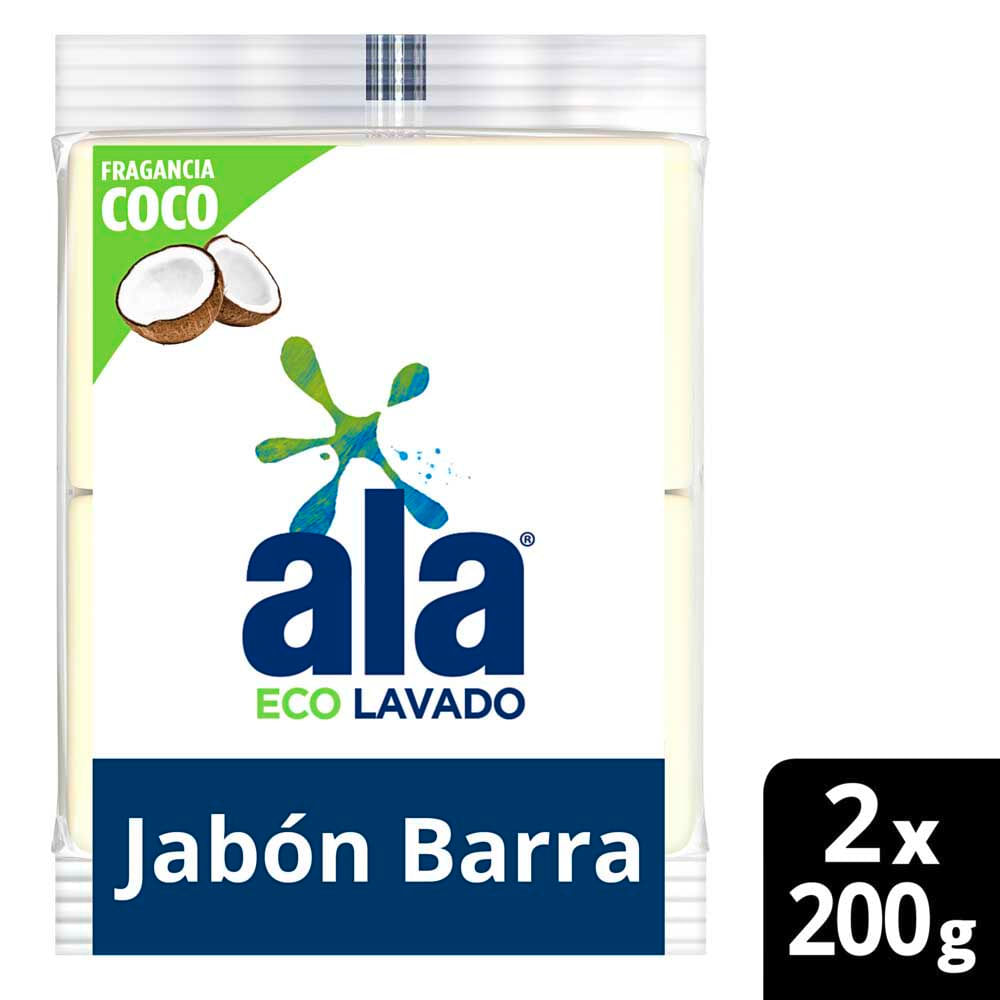 Jabón en Pan Coco 400 Grs x 2 Un Ala
