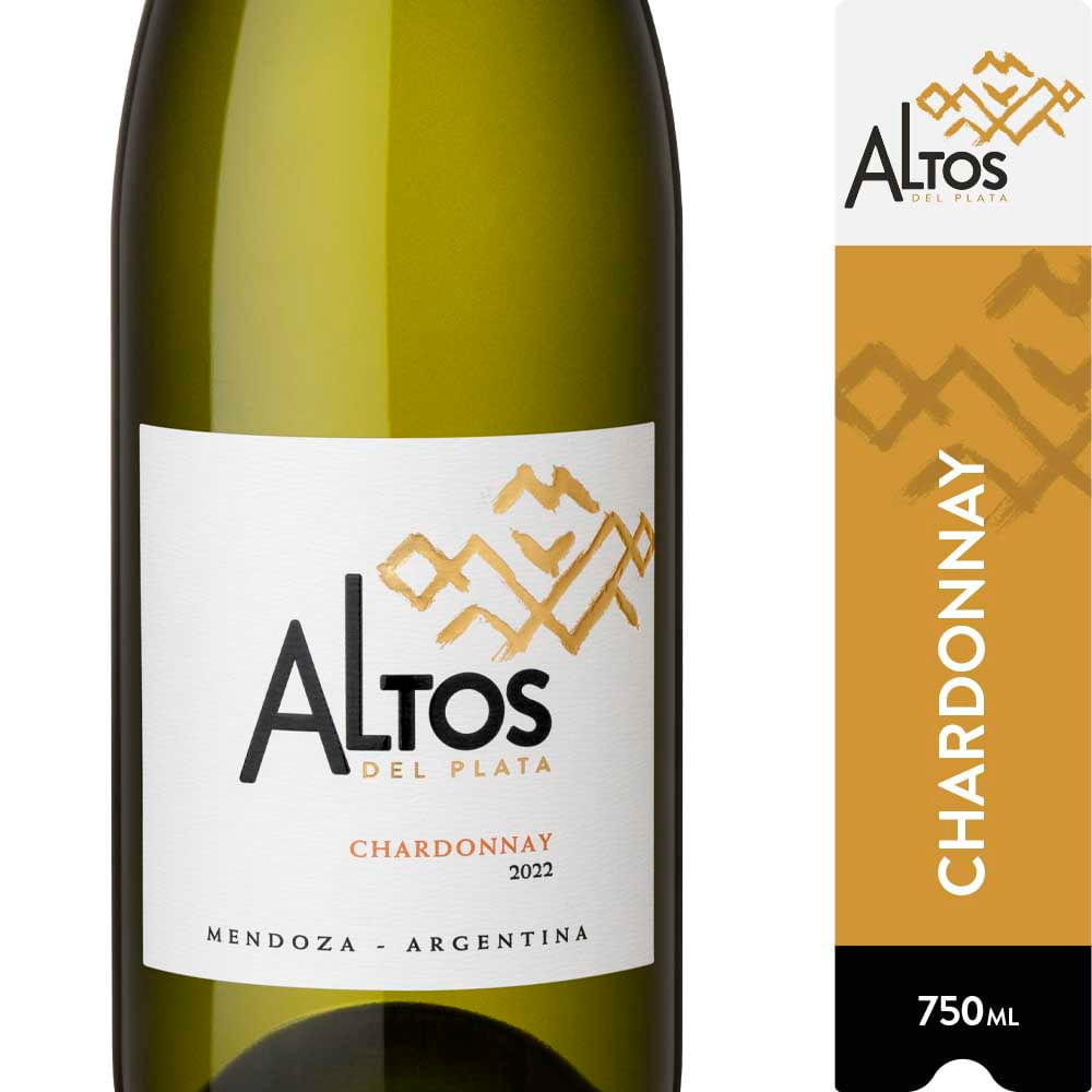 Vino Blanco Chardonnay 750 Cc Altos del Plata