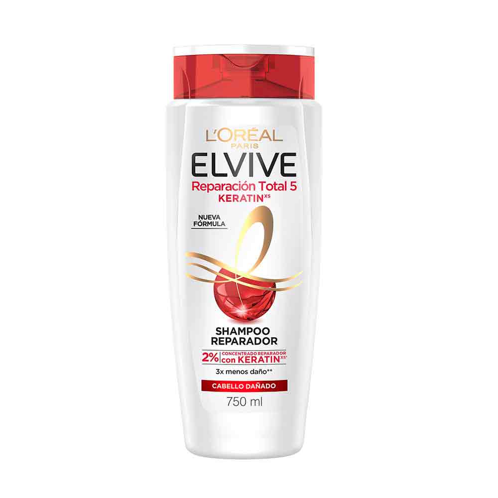 Shampoo Reparación Total 5 Keratin 750 Ml Elvive