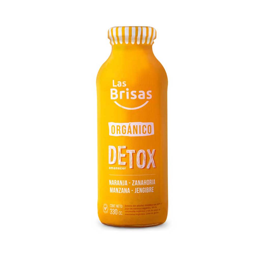 Jugo Detox Sabor Zanahoria, Naranja y Manzana 330 Cc Las Brisas