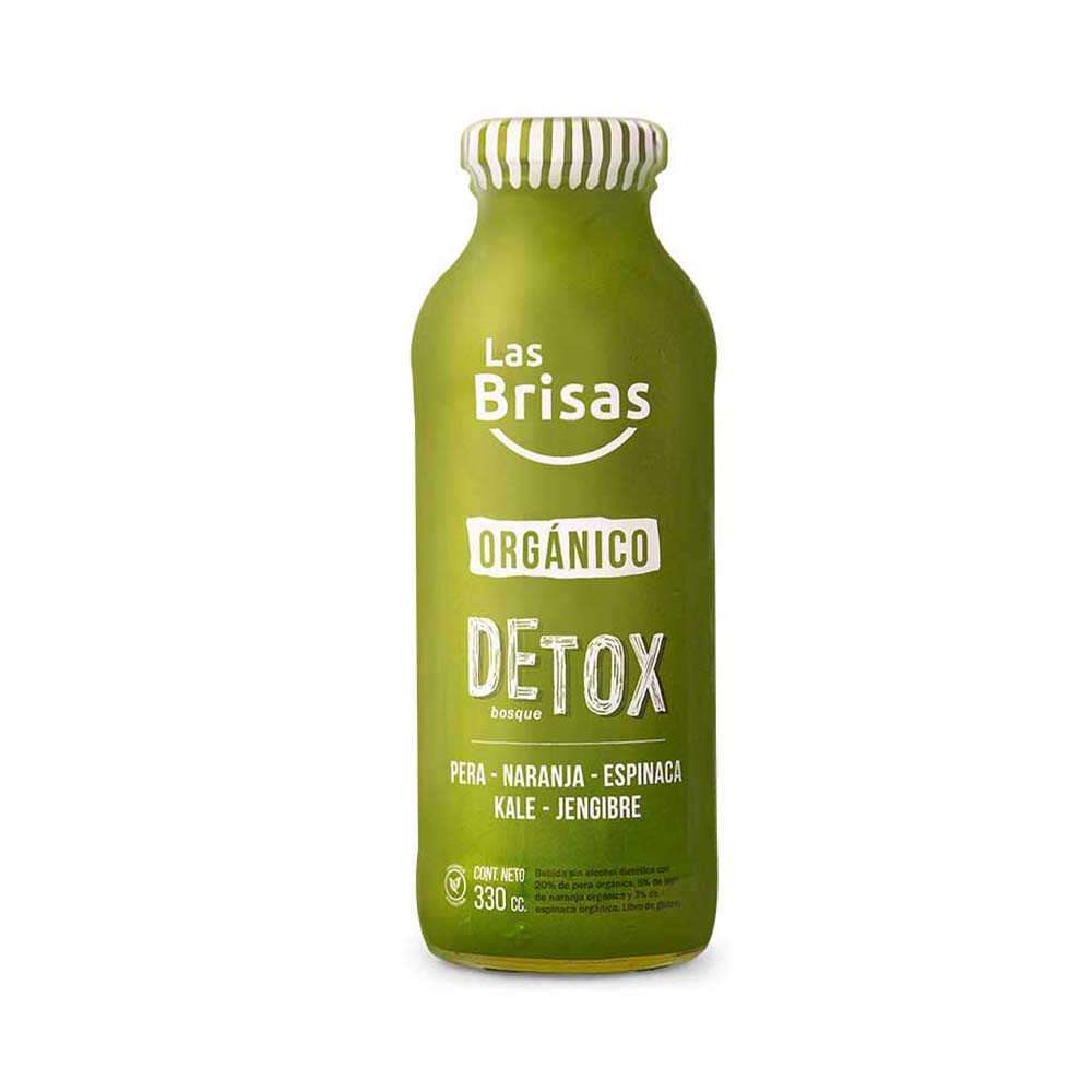 Jugo Detox Sabor Espinaca, Pera, Naranja y Kale 330 Cc Las Brisas