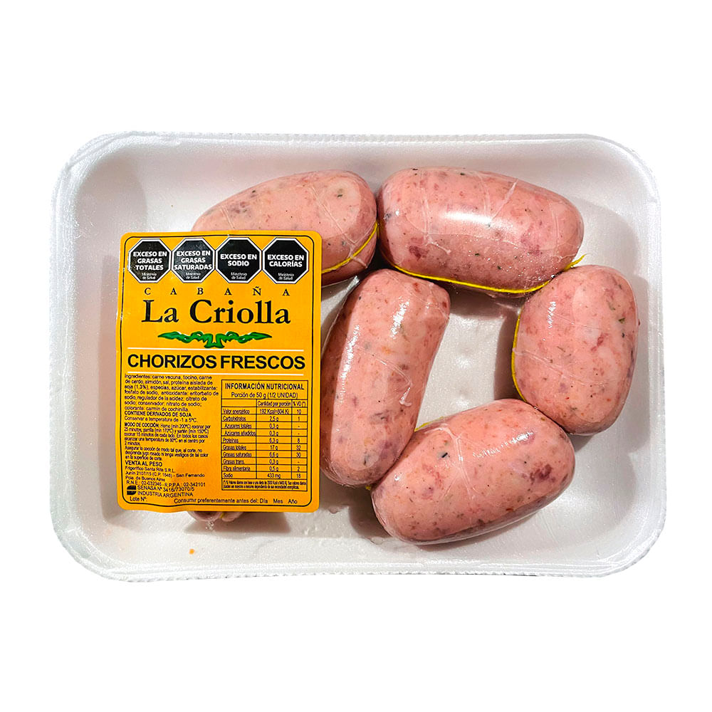 Chorizo Bombon Bandeja - 6 U- X Kg - La Criolla