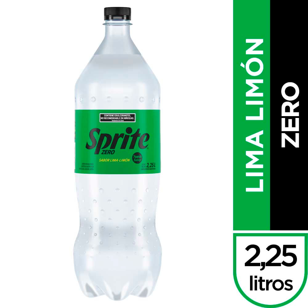 Gaseosa Sin Azúcar Sabor Lima y Limón 2,25 Lts Sprite