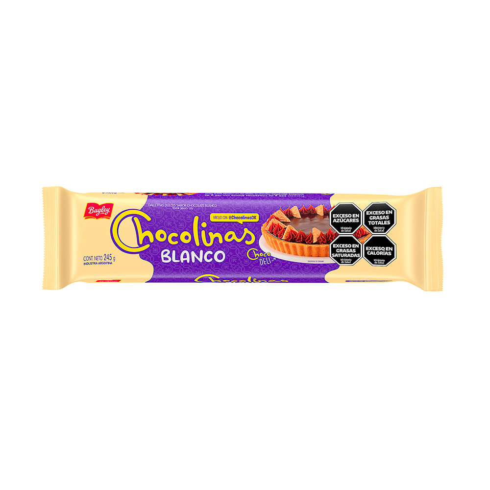 Galletitas Sabor Chocolate Blanco 245 Grs Chocolinas