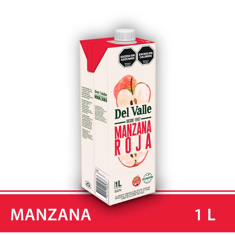 Jugo Sabor Manzana 1 Lts Del Valle
