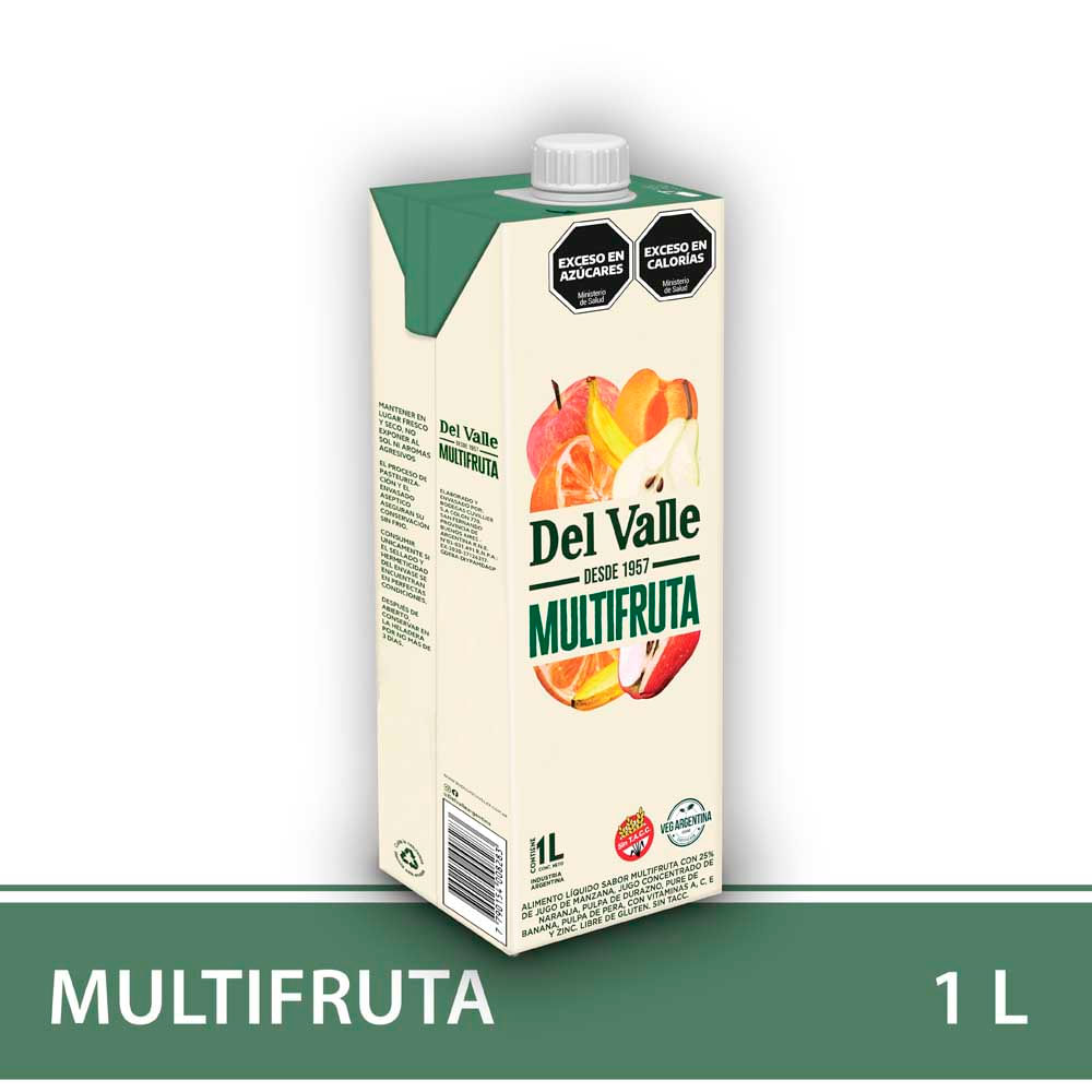 Jugo Listo Sabor Multifruta 1 Lts Del Valle