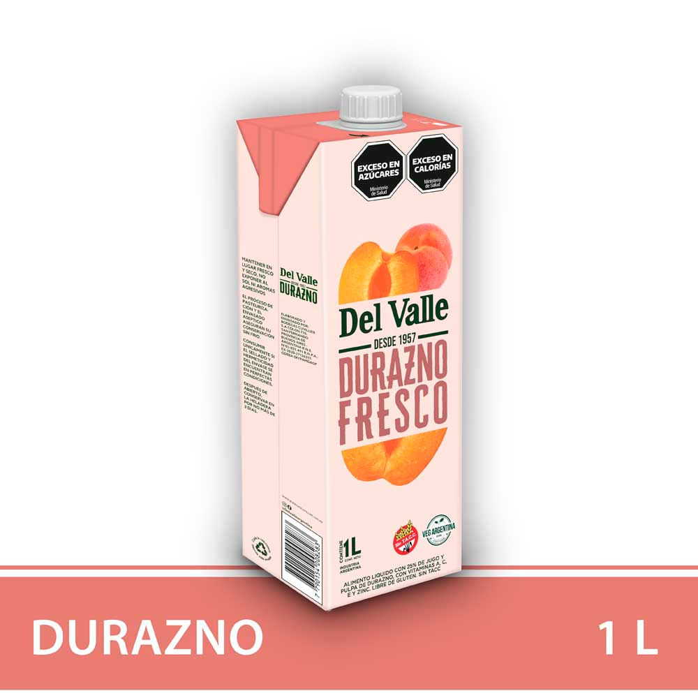 Jugo Sabor Durazno 1 Lts Del Valle
