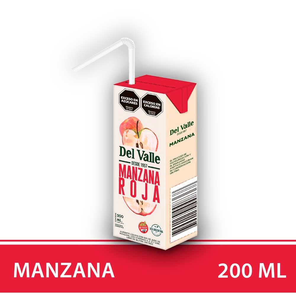 Jugo Sabor Manzana 200 Ml Del Valle